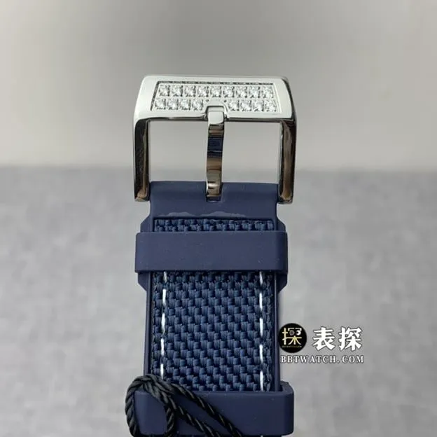 ABF ladies Frank Muller watch blue dial diamond leather strap model Vanguard Yachting diamondclasp picture