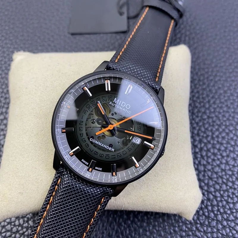 Mido high-quality collectible watches newly launch Commander Gradient Champs Elysees series gradient 80-hour watch front view