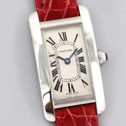 top-tier replicaCartier popular masterpiece elegant American tank WSTA0016 watch front view