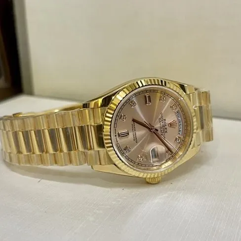 top-tier watch Rolex men's gold plate gold steel braceletDatejust 36mm South African real diamond watch clasp picture
