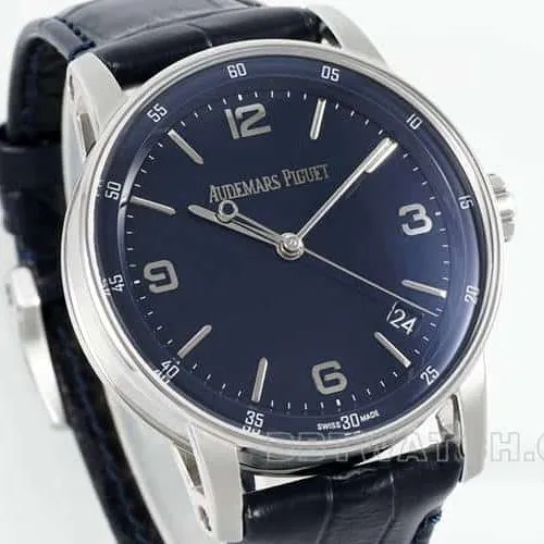 APSAudemars PiguetCODEtop-tier replicablue dialleather strap model 15210caseback live photo