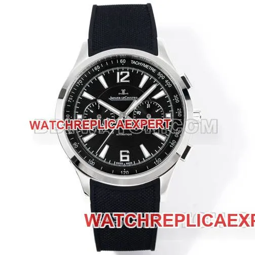 watch Beichen Jaeger-LeCoultreblack dial mechanical black rubber model side live photo
