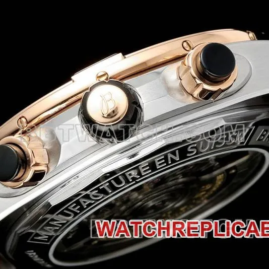 Breitling watch TF factory mechanical chronographgreen dial 44mm gold steel bracelet front live photo