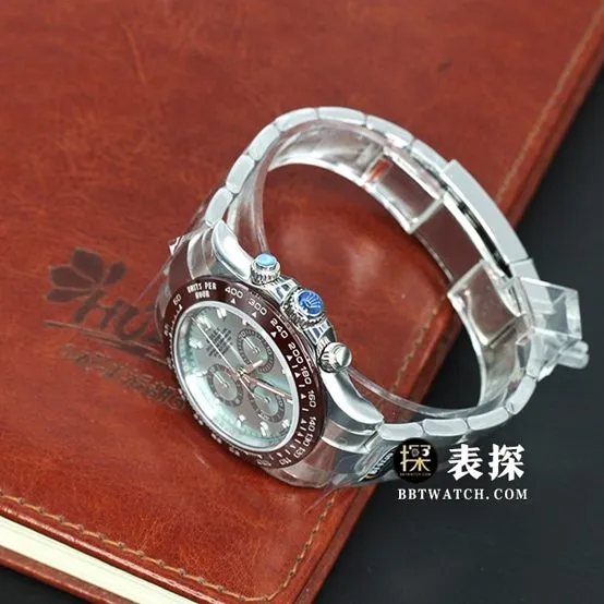 BT factory Rolex Daytona watch men's ice blue steel bracelet picture and price front live photo