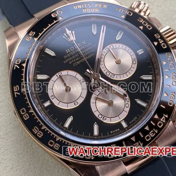 Rolextop-tier watch ARF FactoryDaytonablack dialrose gold4131 rubber model clasplive photos