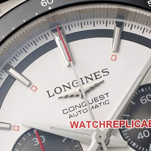 AF Longines Concas 1:1top-tier silver gray dial rubber model L3.835.4.72.6front live photo