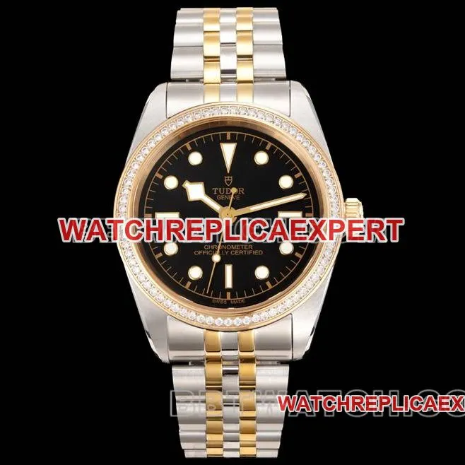 Tudortop-tier watch V9 Factory Biwan 41mm Swarovski diamond ring mechanical gold steel bracelet bracelet live photos