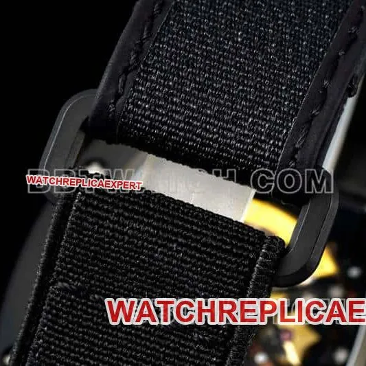 Richard Mille men's top-tier 1:1high-quality smiley tourbillon black shell black leather strap model RM 88side live photo