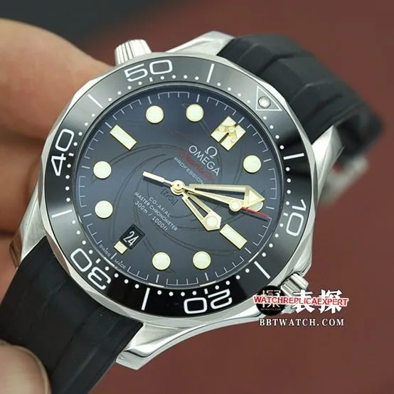 top-tier watch Omega men's blue dial Seamaster series watch clasplive photos