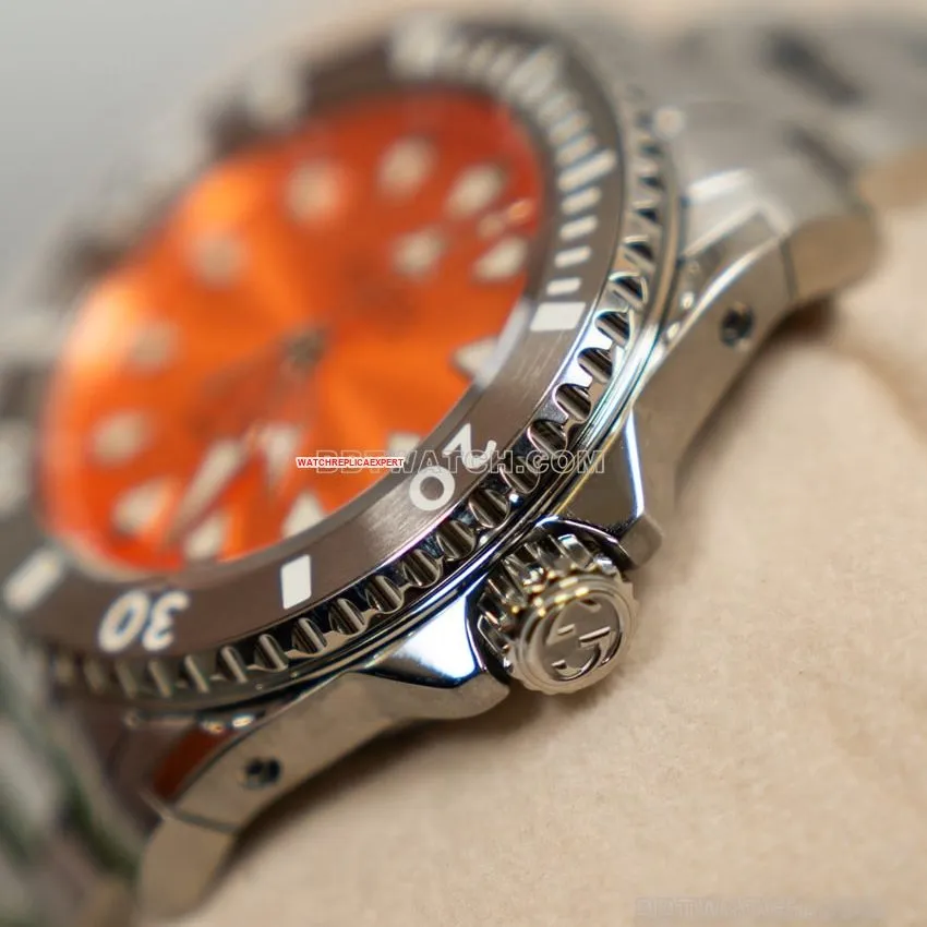 Gucci top-tier 1:1high-quality replica2024 new orange plate steel bracelet model YA136355side live photo