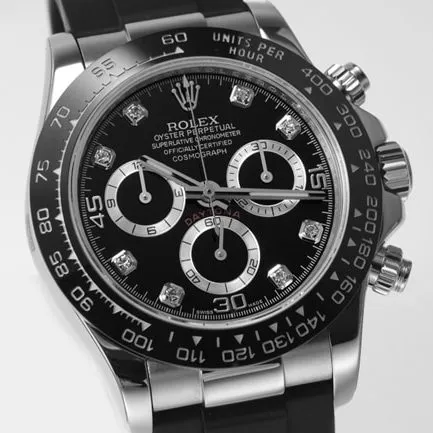 top-tier replicaRolex men's black dialrubber strap universe Daytona automatic movement watch back cover picture