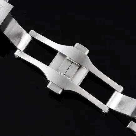 Cartiertop-tiersuper watch Santos series ladies steel braceletwhite dial watch front view
