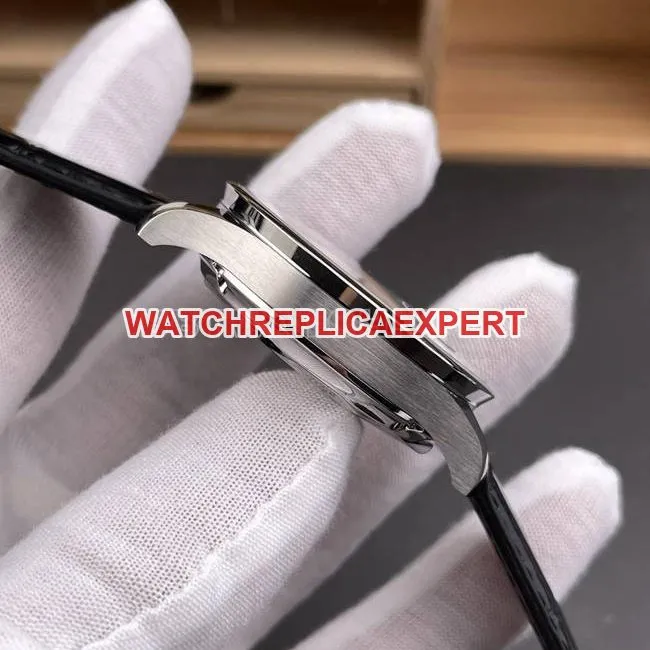 1:1replica watch Portugal APS factory IWC silver white dial gold needle front live photo