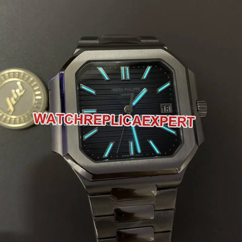 Patek Philippe watch PPF FactoryCubitusblack dial45MMsteel bracelet model 5821front live photo