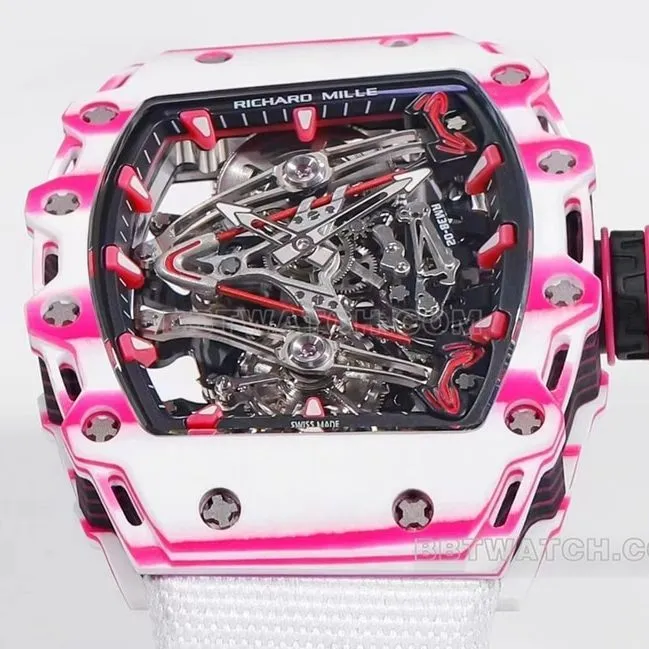 Richard Mille men's top-tier 1:1super white fabric RM 38-02front live photo
