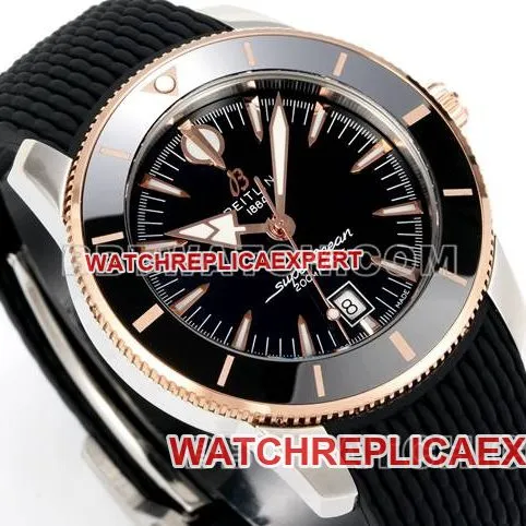 top-tier watch super ocean culture BLS factory Breitlingblack dial rubber braceletbraceletlive photos