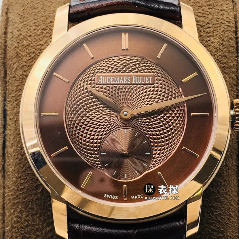 TW factory Audemars Piguettop-tier 1:1high-quality watch men's dark brown dial small second hand leather strap model pictures and prices braceletlive photos
