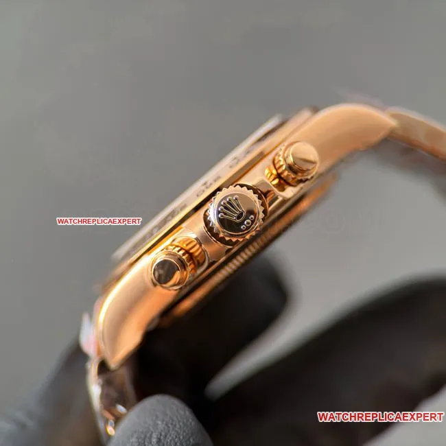 collectible watch DaytonaCBD factory Rolexrose gold case meteorite disc 4130front live photo