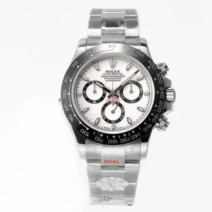 top-tier replicaRolex men's white dialsteel bracelet universe Daytona fully automatic movement watch front view