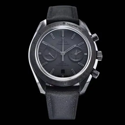 OM FactoryOmega Speedmaster Series 311.92.44.51.01.005 Dark Side of the Moon top-tier watch authenticity review front view