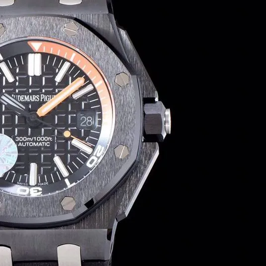 Audemars Piguettop-tier watch 15706 series ceramic bezelblack dial men's mechanical watch clasp picture