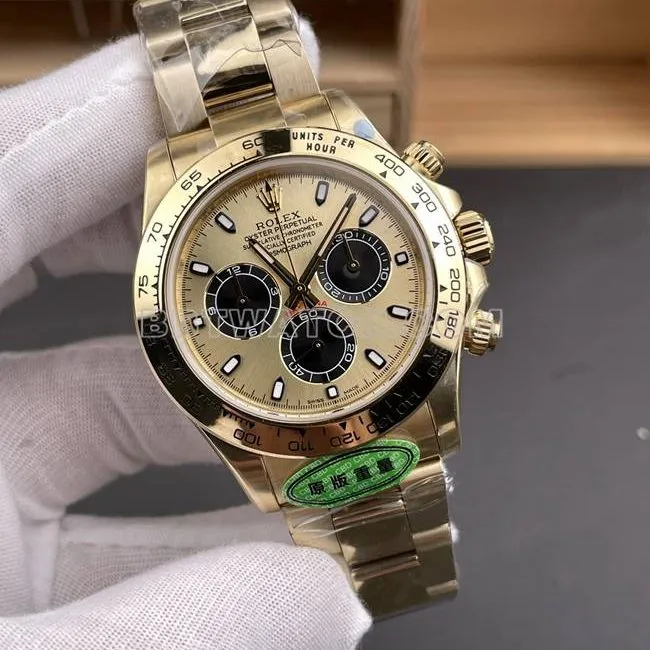 1:1replica watch CBD factory RolexDaytona4130 mechanical gold plate 40mmfront live photo