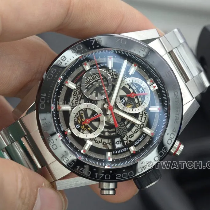 XF TAG Heuer Carrera Series CAR2A1W.BA0703 Watch Skeletonized Details