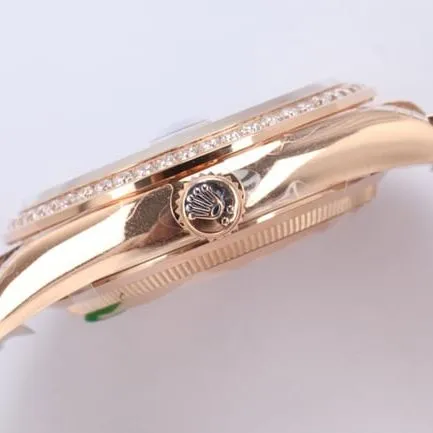 EW Factorytop-tier watch Rolex men's gold disc steel braceletday displayDatejust mechanical new watch side view