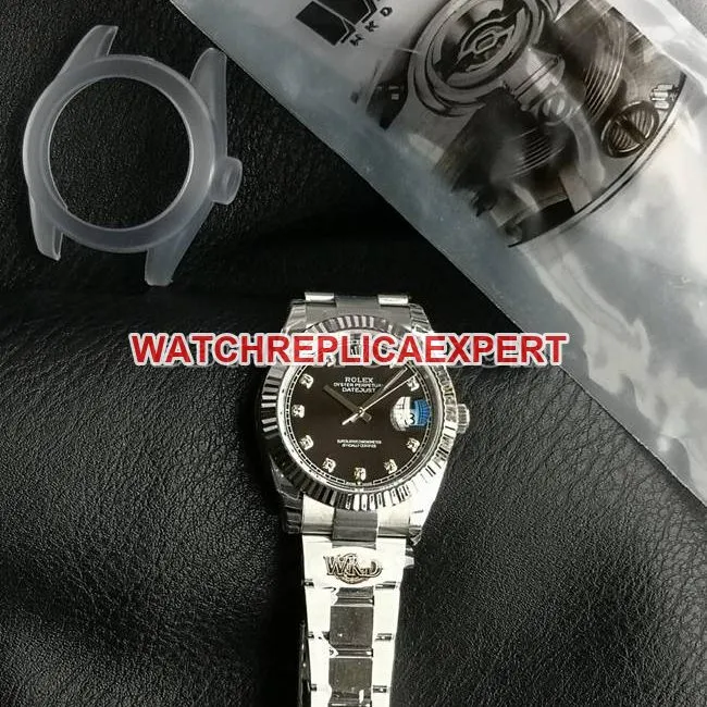 Top watch WKD Factory Datejust Rolex 41mm black dial 126331 front real shot photo