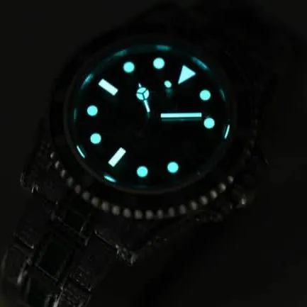 top-tierRolexreplica watch men's green dialsteel bracelet fully automatic movement perfect front view
