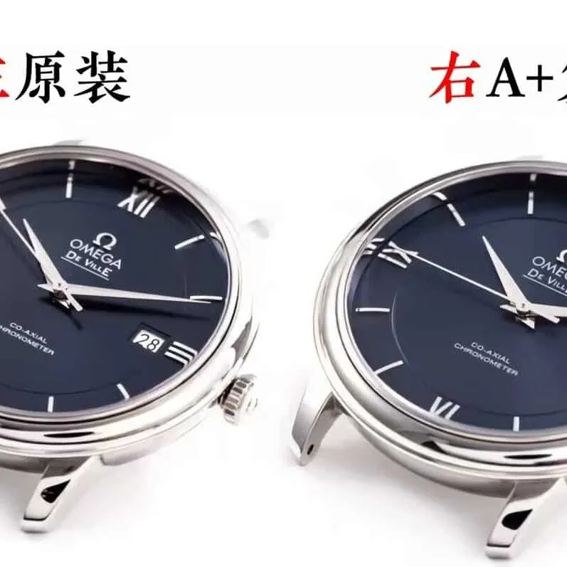 A+ factory Omegatop-tier watch De Ville blue dial424.10.40.20.03.001 real and fake comparison evaluation appearance live photos