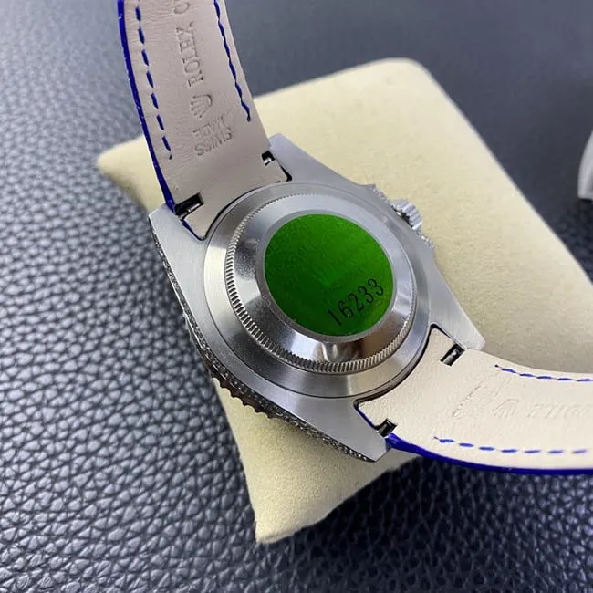 Rolextop-tier Submariner series fully automatic movement blue dial blue belt men's watch front view