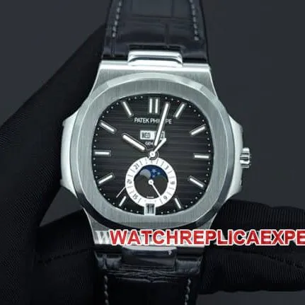 GR factory Patek Philippetop-tier watch Nautilus annual calendar watch 5726 series automatic movement front view