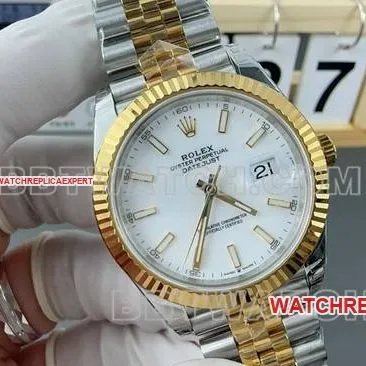collectible watch log VS FactoryRolexwhite dial3235 mechanical 41mm wear live photos