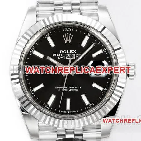 1:1replica watch JF factory log Rolexblack dial3235 mechanical 41mm front live photo