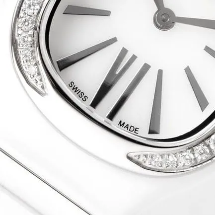 BV factory top-tier watch Bvlgari ladies white dialceramic quartz watch front view