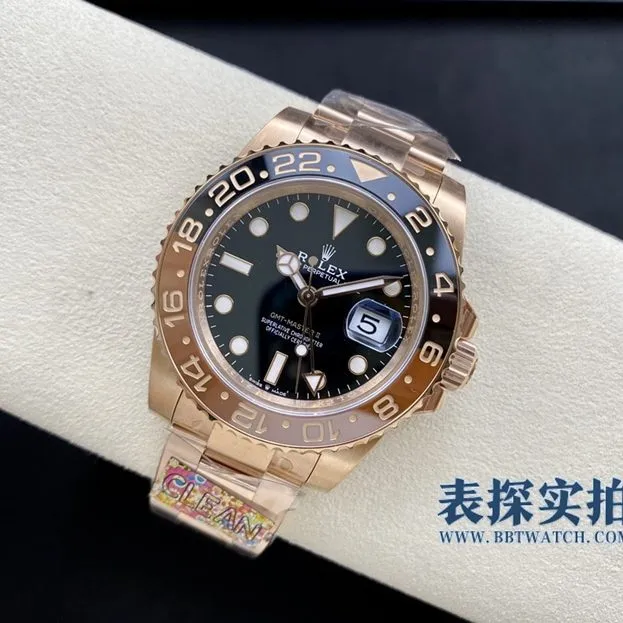 Rolex full rose GMT-Master3186movement 904stainless steel bottom cover