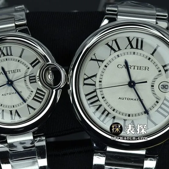 K3 factory Cartier blue balloon top-tier watch couple silver white dialsteel bracelet model picture and price front live photo
