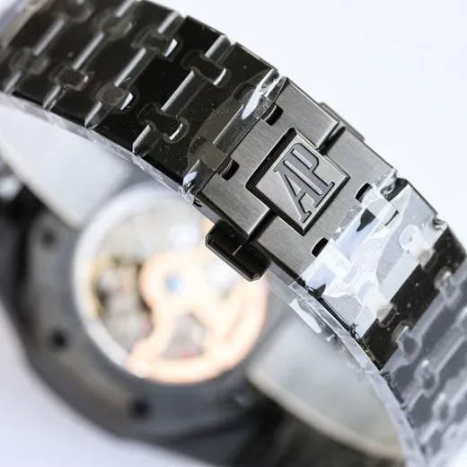 WWE factory Audemars Piguettop-tier watch men's blue dialsteel bracelet mechanical Royal Oak26574ST series watch clasp picture