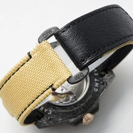 top-tier replicaRolex men's watch GMT-Master series fully automatic movement black dial brown belt men's model front view