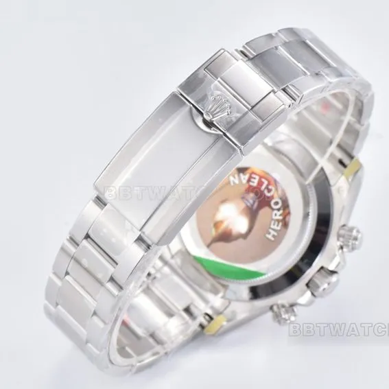 Factory C Rolex Daytona1:1super silver gray plate steel bracelet model m116509-0072front live photo