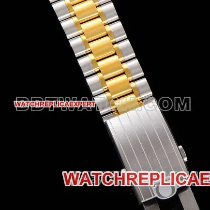 watch N1 factory Speedmaster Omegasilver dial gold steel bracelet front live photo