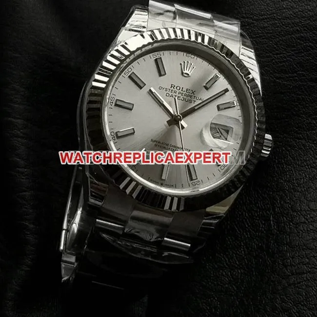 WKD Factory Watch Rolex Datejust 41mm Silver Dial 126331 Real Shot - Front View