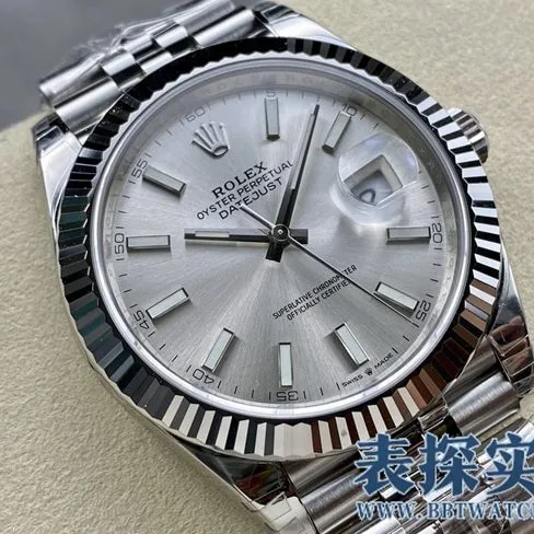 VSRolex high-quality log 41MM white steel watch_price_style picture_quality positive