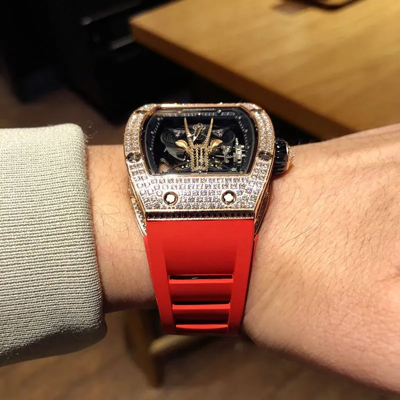 Richard Mille watch RichardMille Gypsophila series men's mechanical watch movement picture