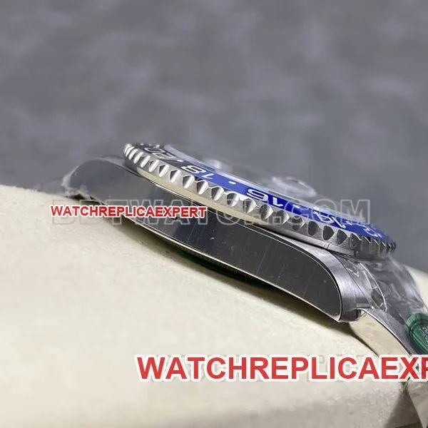 Rolex watch ARF FactoryGMT-MasterGMT Inter ring 3285 three-lattice link front live photo