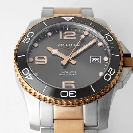 ZF Factory Longines Men's Watch Automatic Mechanical Steel Strap Black Plate Intergold Strap Conquest Series Watches Top Buckle Figure