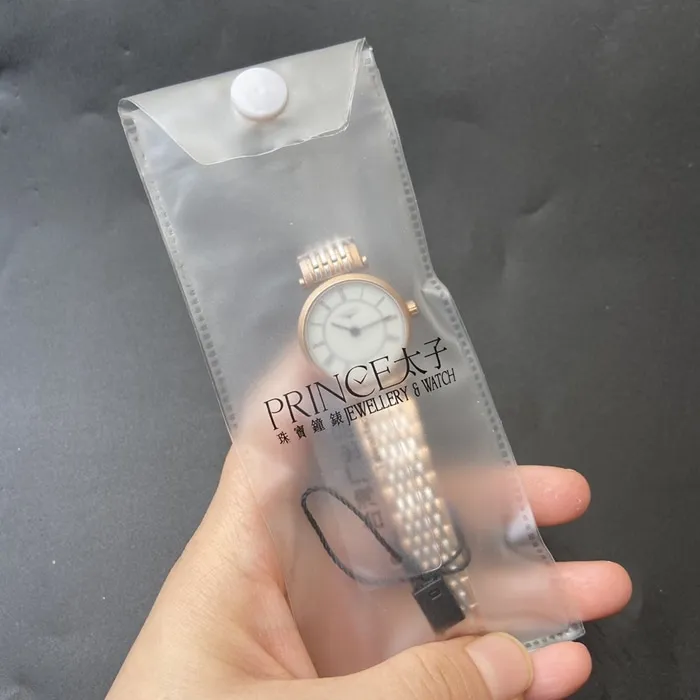 top-tier watch Longines couple watch white dial gold belt Jialan series quartz watch front view