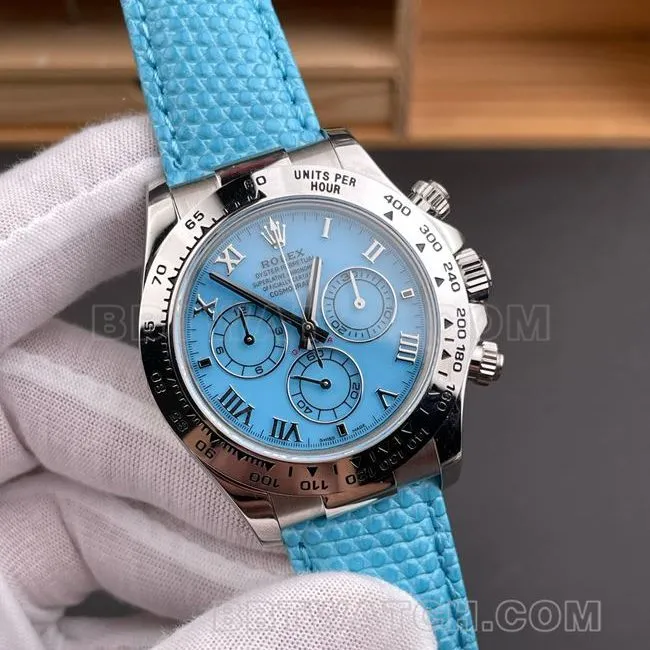 watch PPM factory DaytonaRolex blue mother-of-pearl dial 4130 mechanical front live photo