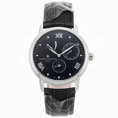 APEX factory Vacheron Constantintop-tier watch inheritance series men's black dial black belt automatic movement watch front view